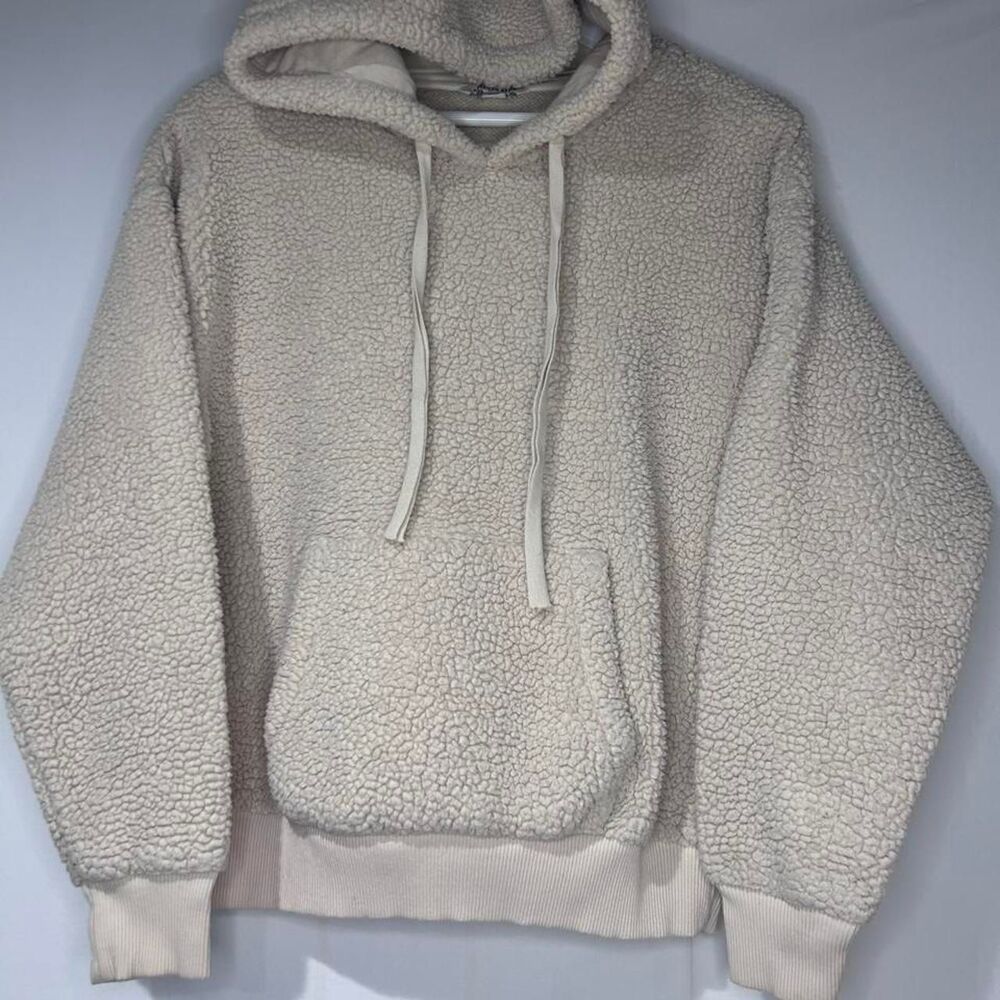 American-eagle Women's Cream and Tan Hoodie